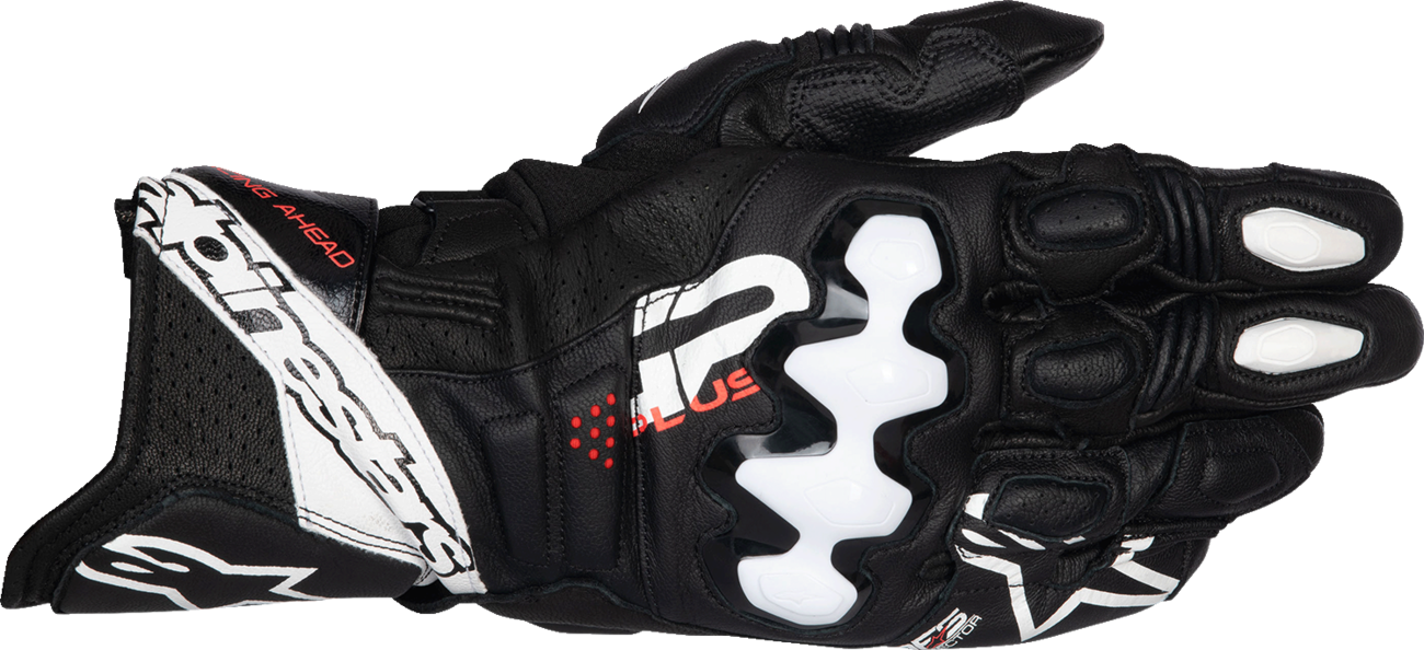 GUANTES ALPINESTARS GP PLUS R V3 DE CUERO NEGRO/BLANCO
