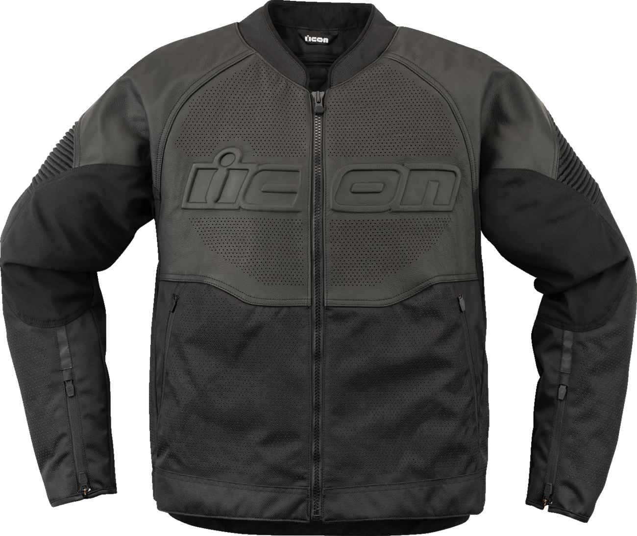CHAQUETA ICON OVERLORD3 LEATHER NEGRO