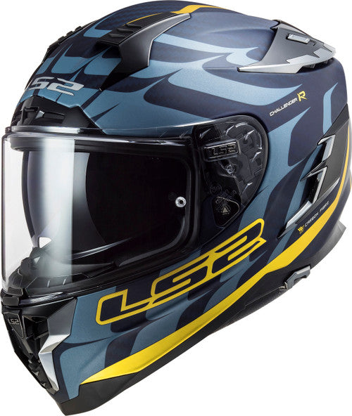 CASCO INTEGRAL LS2 CHALLENGER CARVER AZUL CARBONO