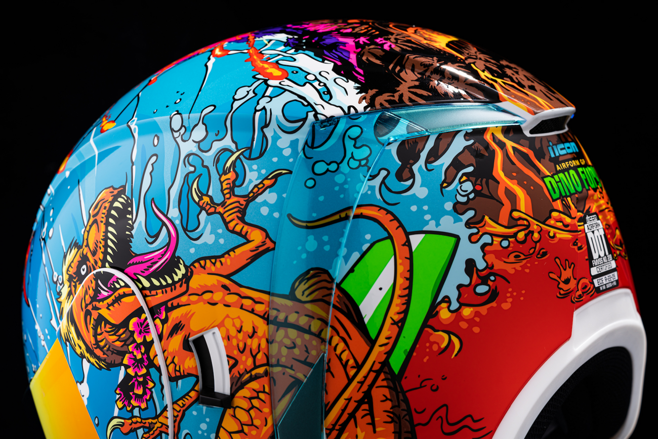 CASCO ICON AIRFORM DINO FURY AZUL