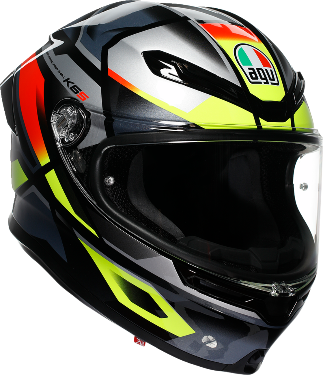 CASCO AGV K6 S ERAZER NEGRO ROJO AMARILLO