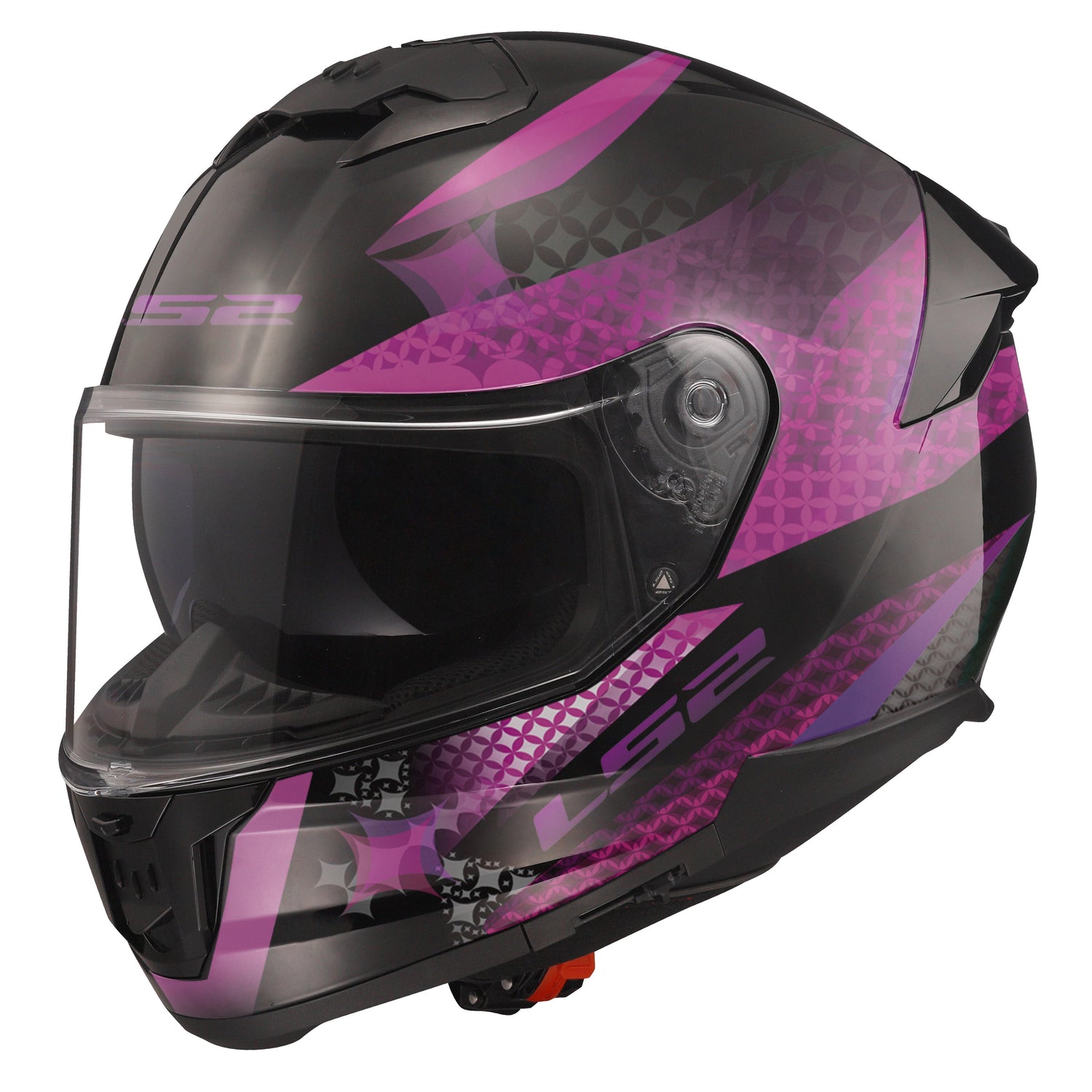 CASCO INTEGRAL LS2 STREAM II LUX MATE NEGRO ROSA