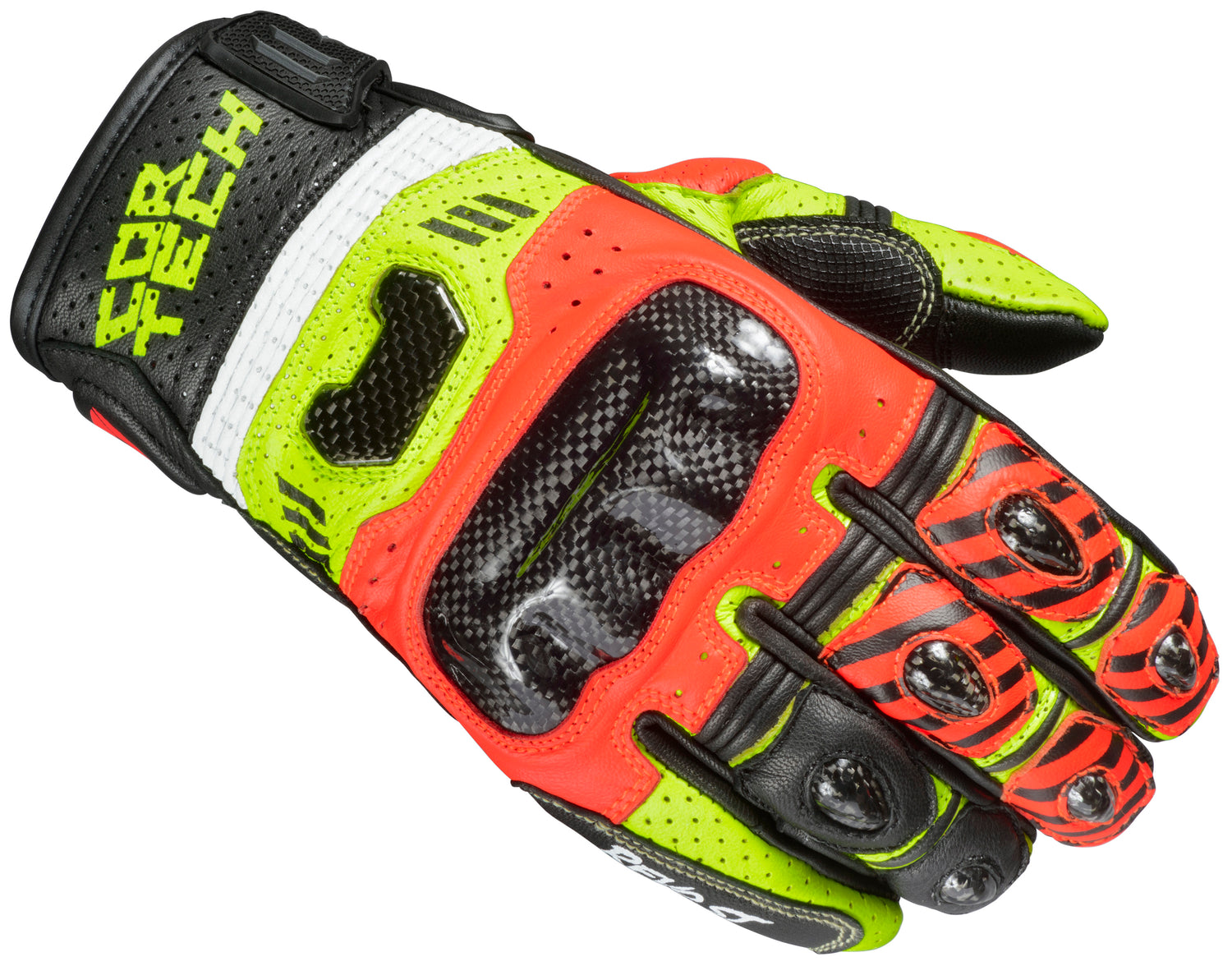 GUANTES PARA MOTOCICLETA CORTECH REVO SPORT ST ROJO/ALTA VISIBILIDAD PARA HOMBRE