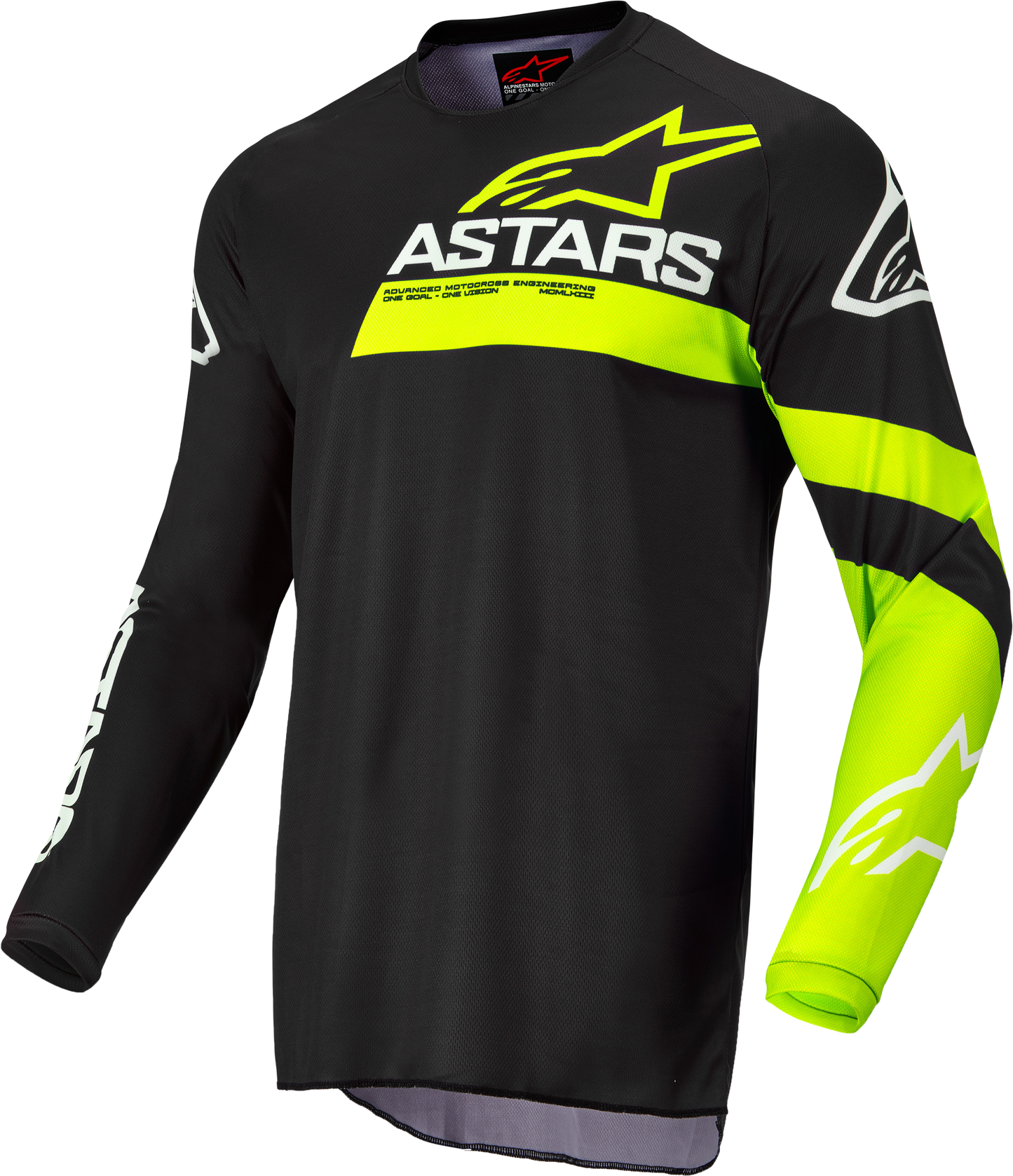 JERSEY ALPINESTARS FLUID CHASER NEGRO/AMARILLO FLUORESCENTE