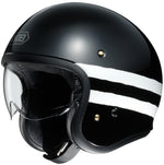 CASCO ABIERTO SHOEI J O SEQUEL NEGRO CON GRAFICOS