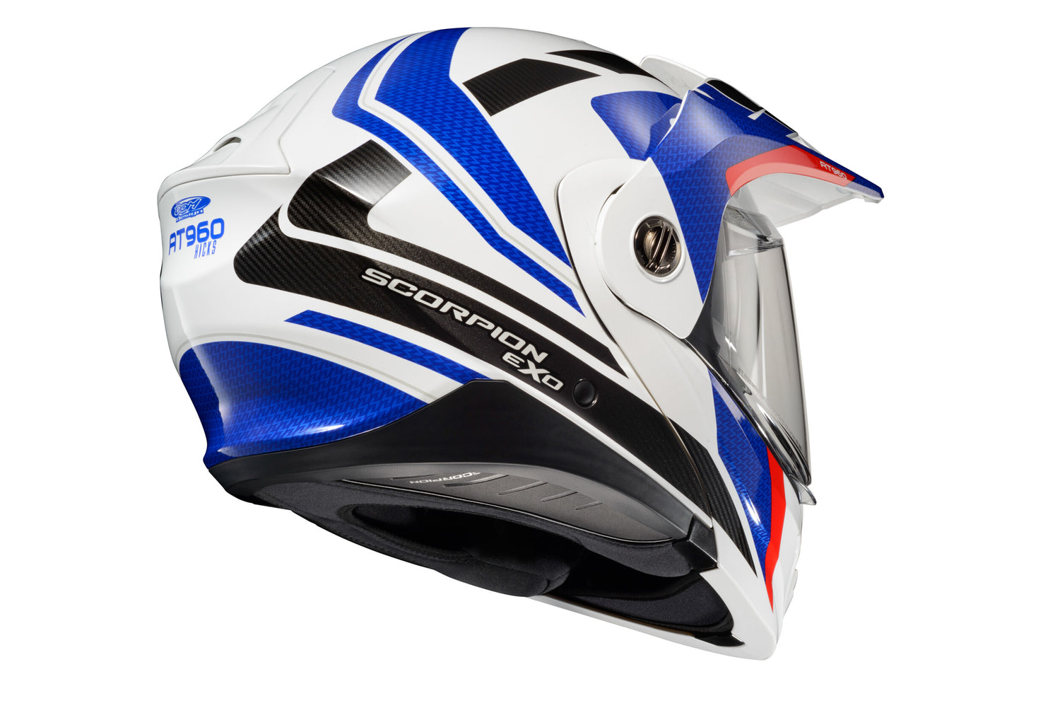 CASCO MODULAR SCORPION EXO EXO-AT960 HICKS BLANCO/AZUL