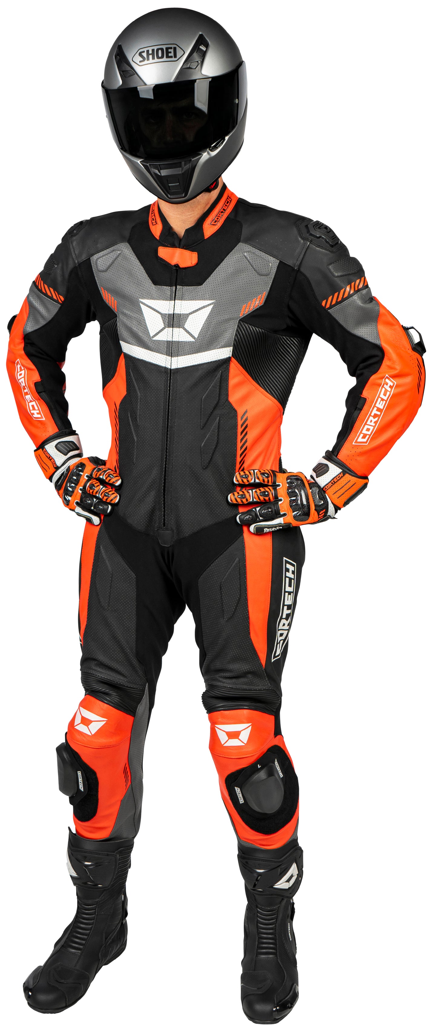 MONOTRAJE DE CUERO CORTECH REVO SPORT AIR ROJO/GRIS