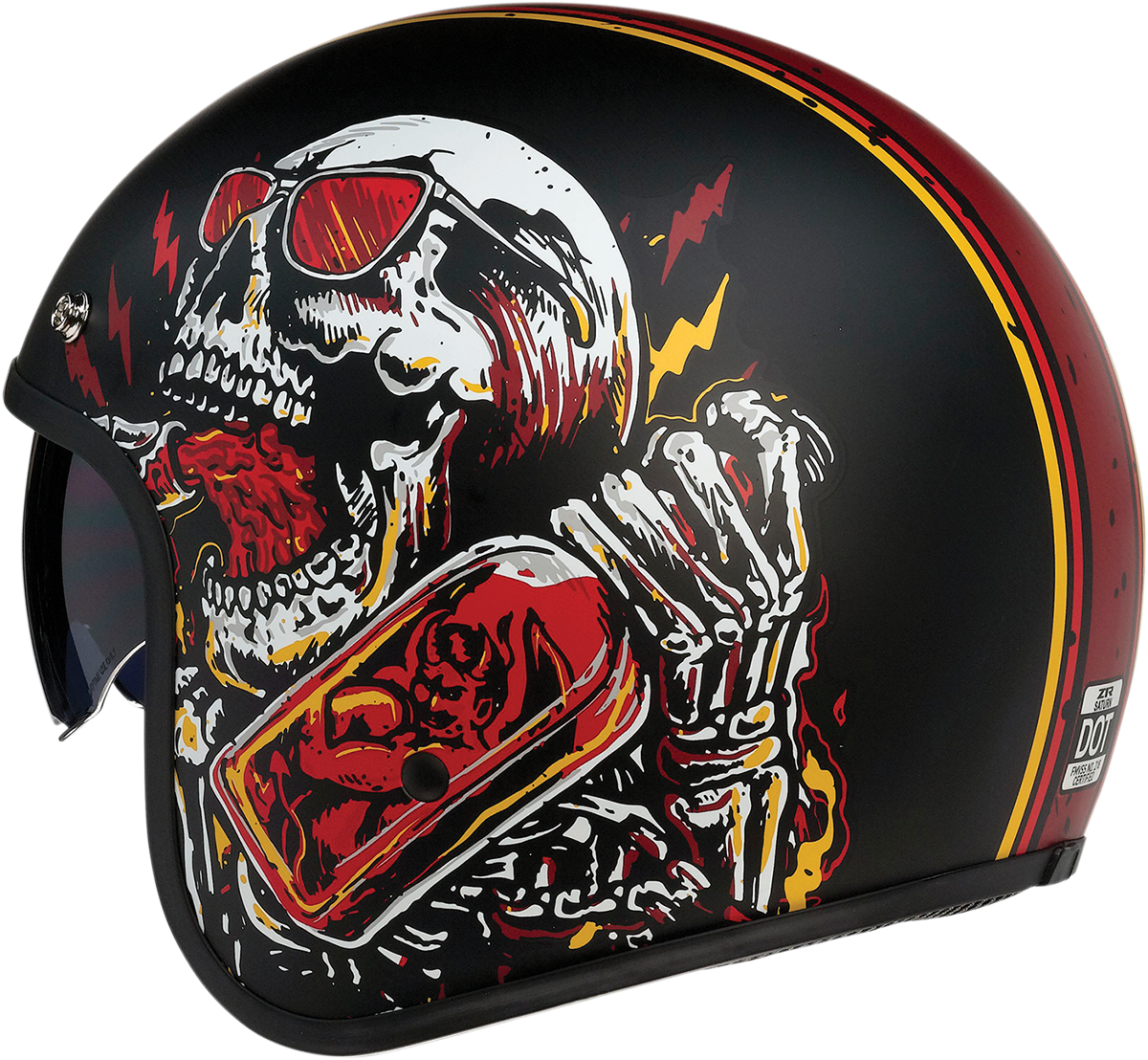 CASCO Z1R SATURN DEVIL MADE ME NEGRO/ROJO
