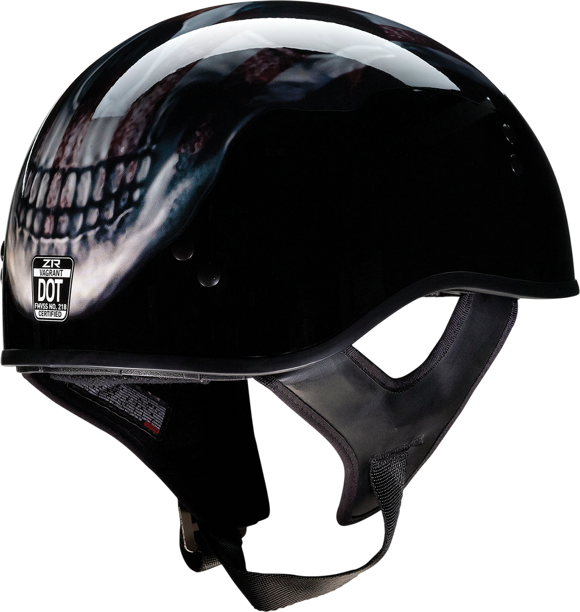 CASCO INTEGRAL Z1R VAGRANT CALAVERA USA NEGRO