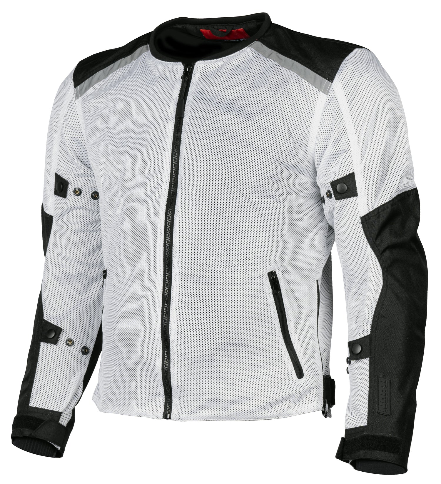 CHAQUETA MESH PARA MOTOCICLETA NORU TABI NEGRO Y BLANCO