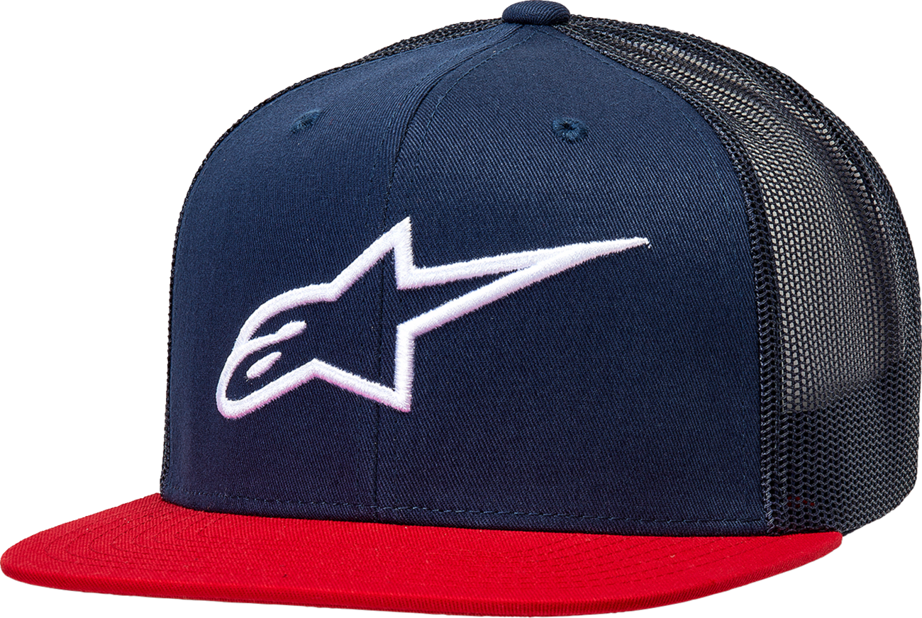 GORRA ALPINESTARS CORP TRUCKER AZUL/ROJO