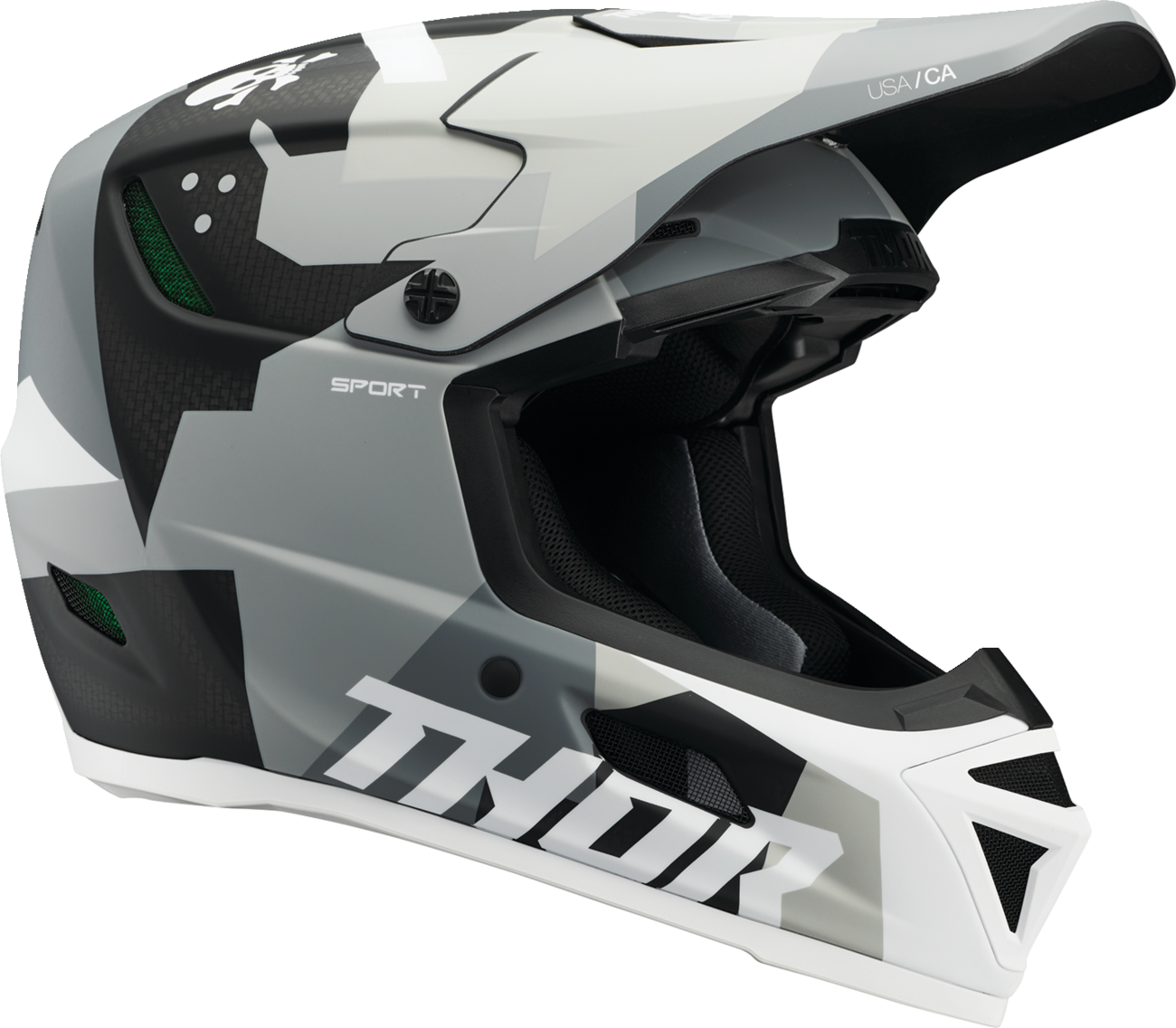 CASCO INTEGRAL THOR REFLEX SPORT CARBON BRAVE GRIS/BLANCO