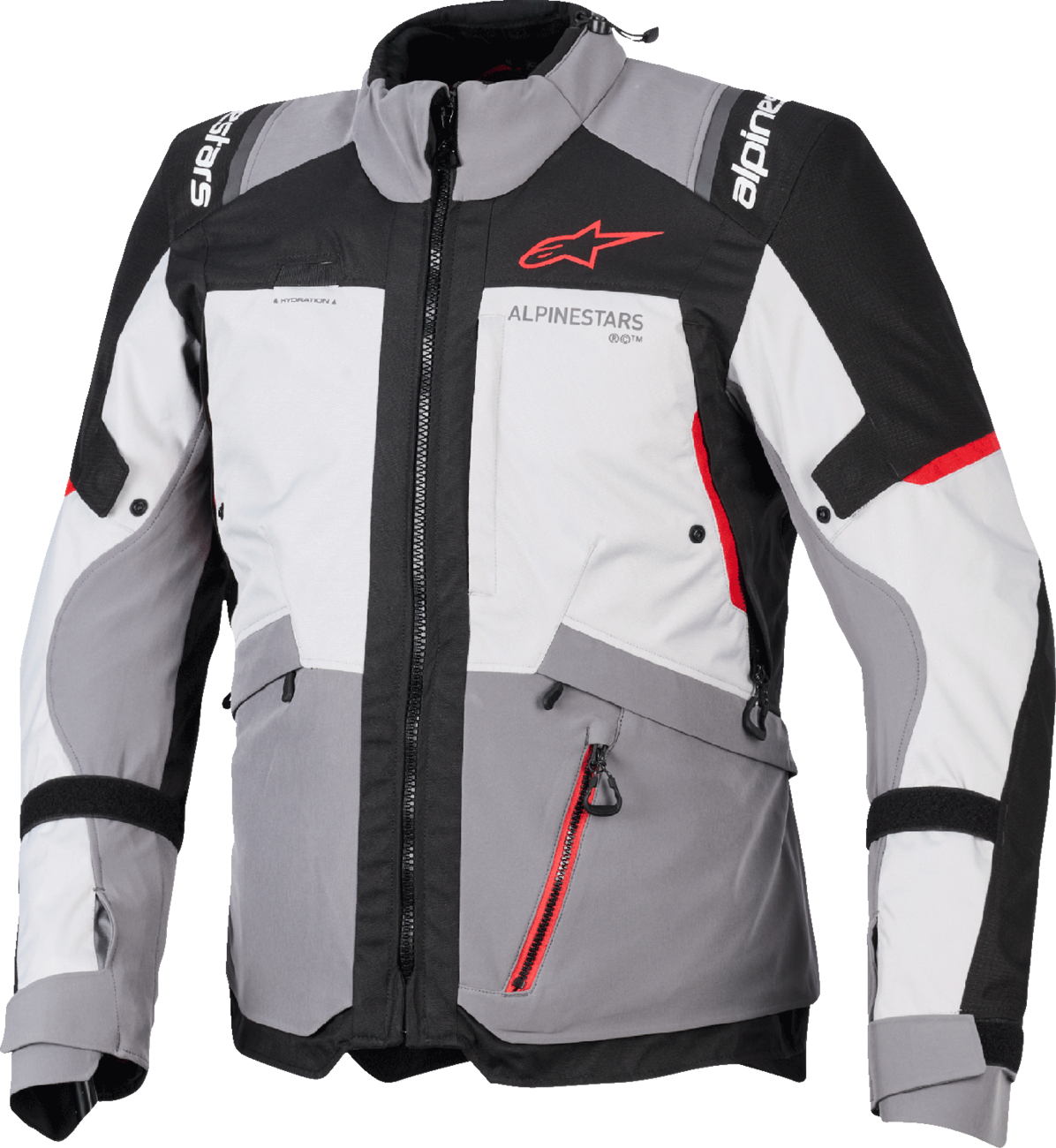 CHAQUETA ALPINESTARS ANDES DRYSTAR V4 GRIS/NEGRO/ROJO