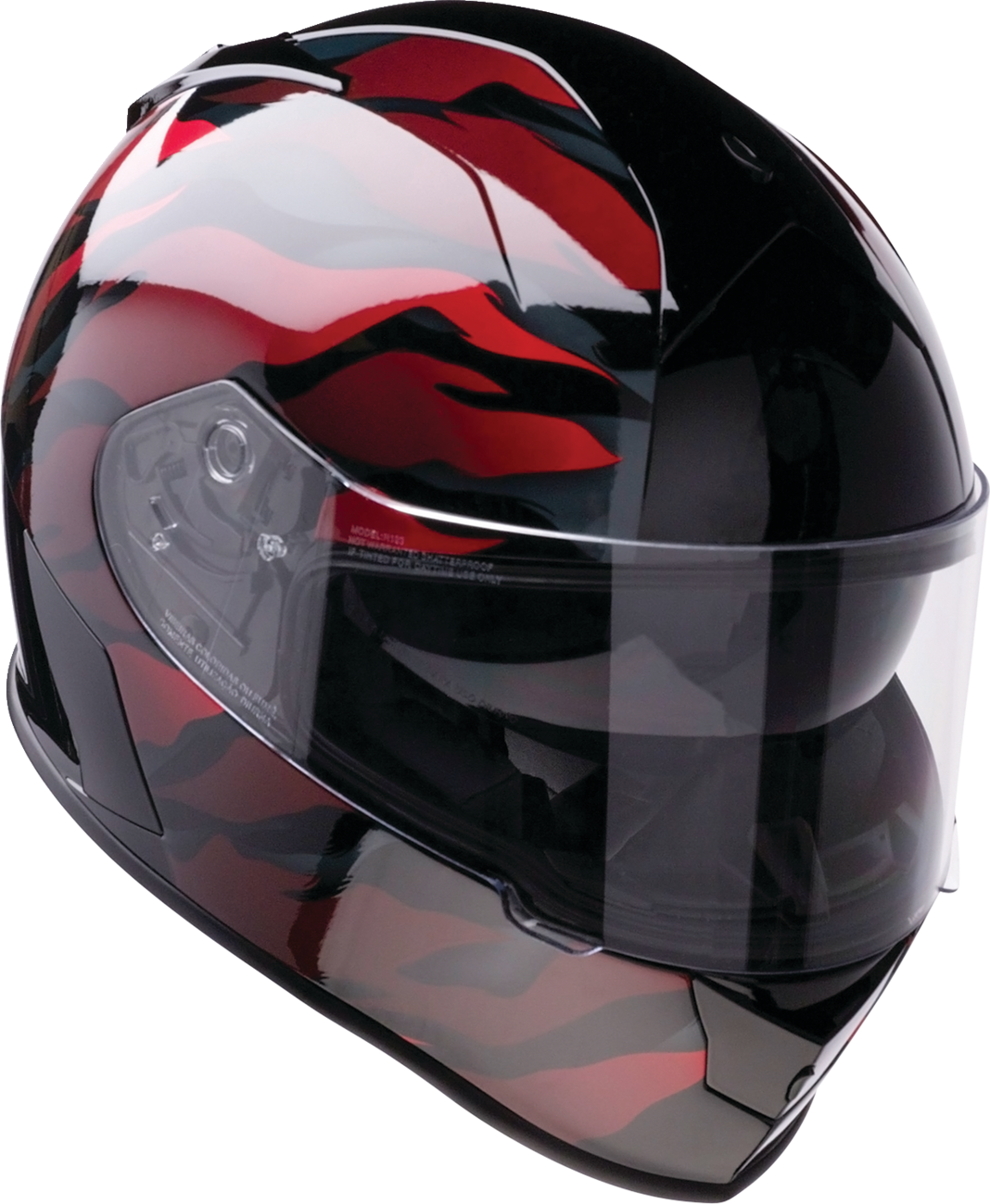 CASCO INTEGRAL Z1R WARRANT PANTHERA NEGRO/ROJO