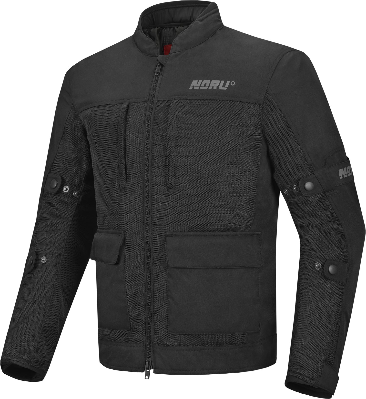 CHAQUETA DE MALLA PARA AVENTURA NORU HAKKEN NEGRO