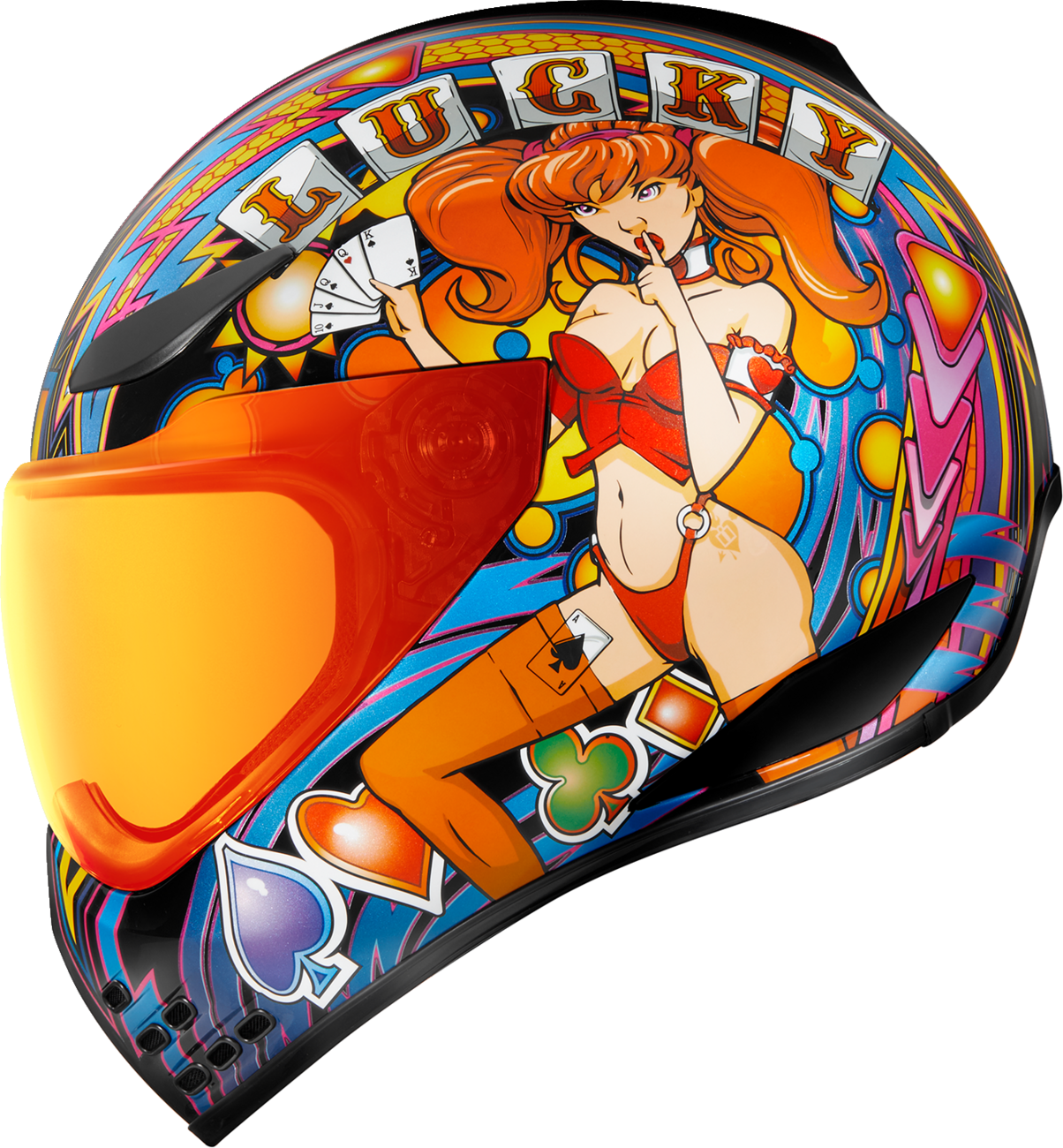 CASCO INTEGRAL ICON DOMAIN LUCKY LID 4 ROJO