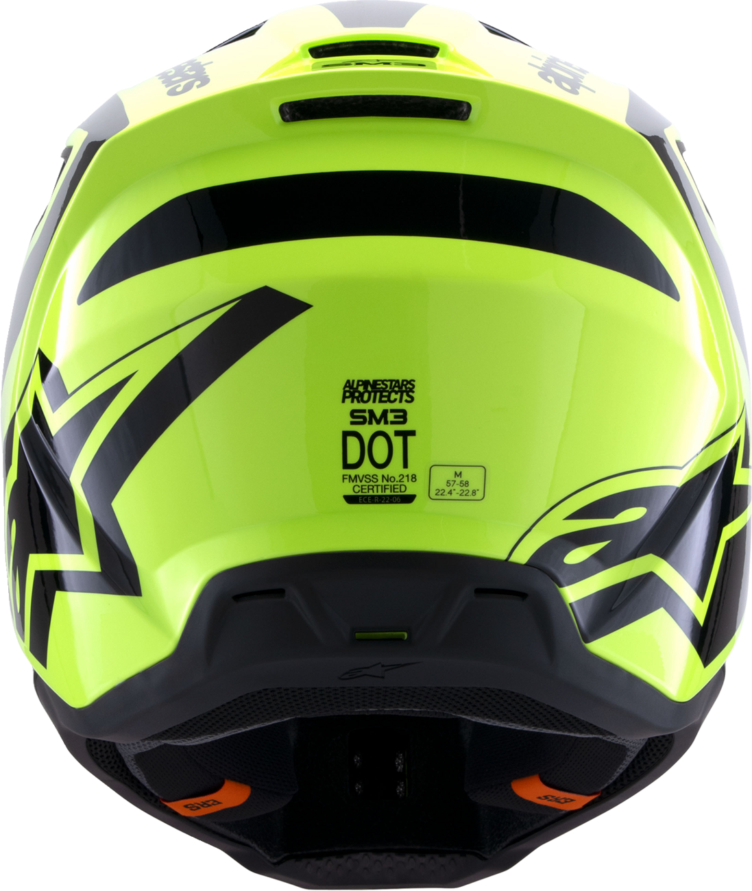 CASCO INTEGRAL ALPINESTARS SM3 HEAT AMARILLO FLUORESCENTE/NEGRO BRILLANTE