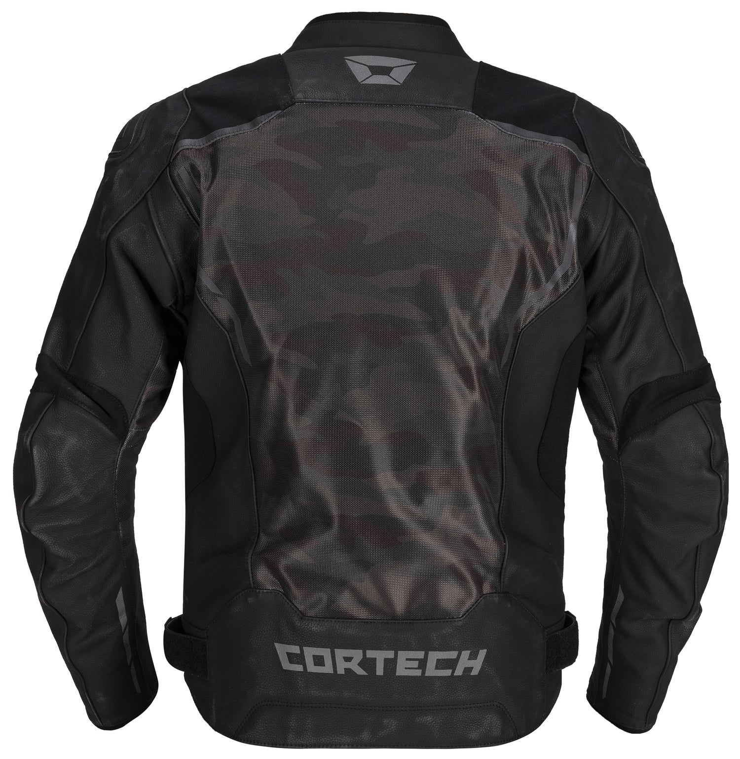 CHAQUETA DE CUERO CORTECH VADER NEGRO CAMUFLAJE