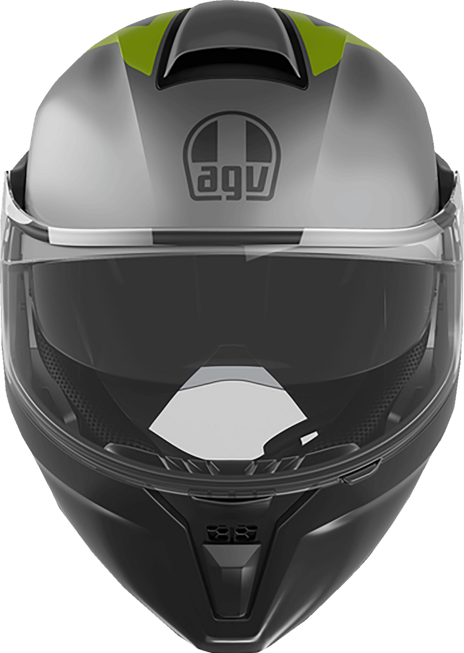CASCO AGV STREETMODULAR   RESIA NEGRO GRIS FLUORESCENTE MATE