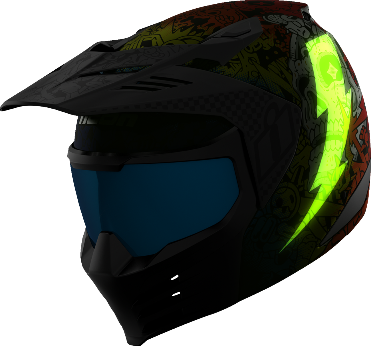 CASCO ICON ELSINORE DOODLE 3 BLANCO