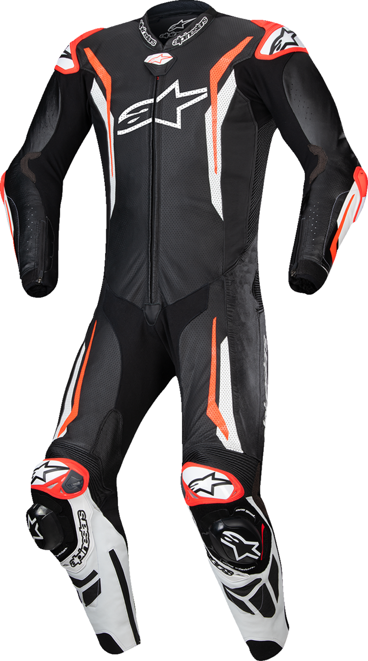MONOTRAJE ALPINESTARS GP TECH V5 NEGRO/BLANCO/ROJO FLUORESCENTE