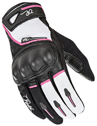 GUANTES JOE ROCKET SUPER MOTO NEGRO/BLANCO/ROSADO