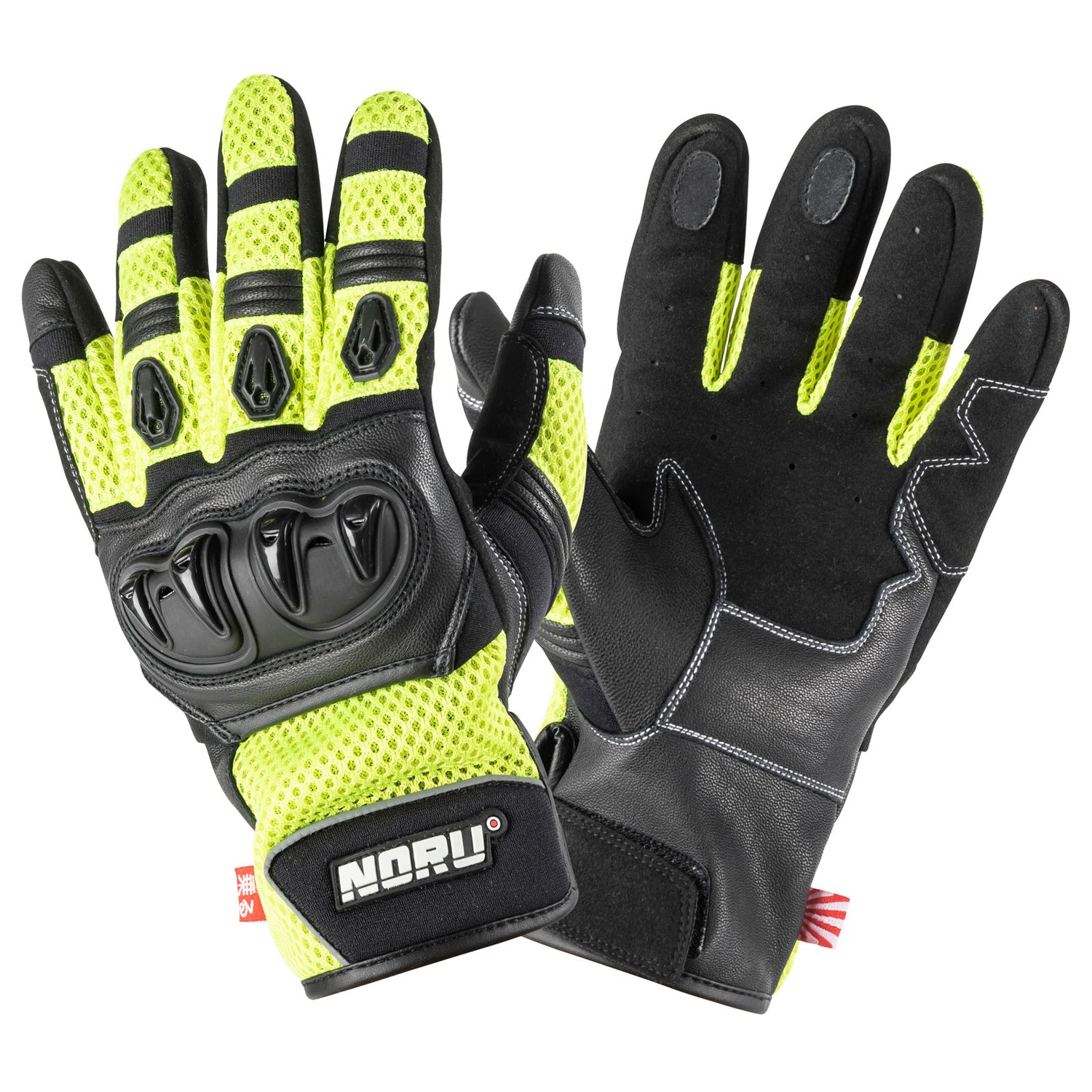 GUANTES NORU KIRYU FLUORESCENTE NEGRO
