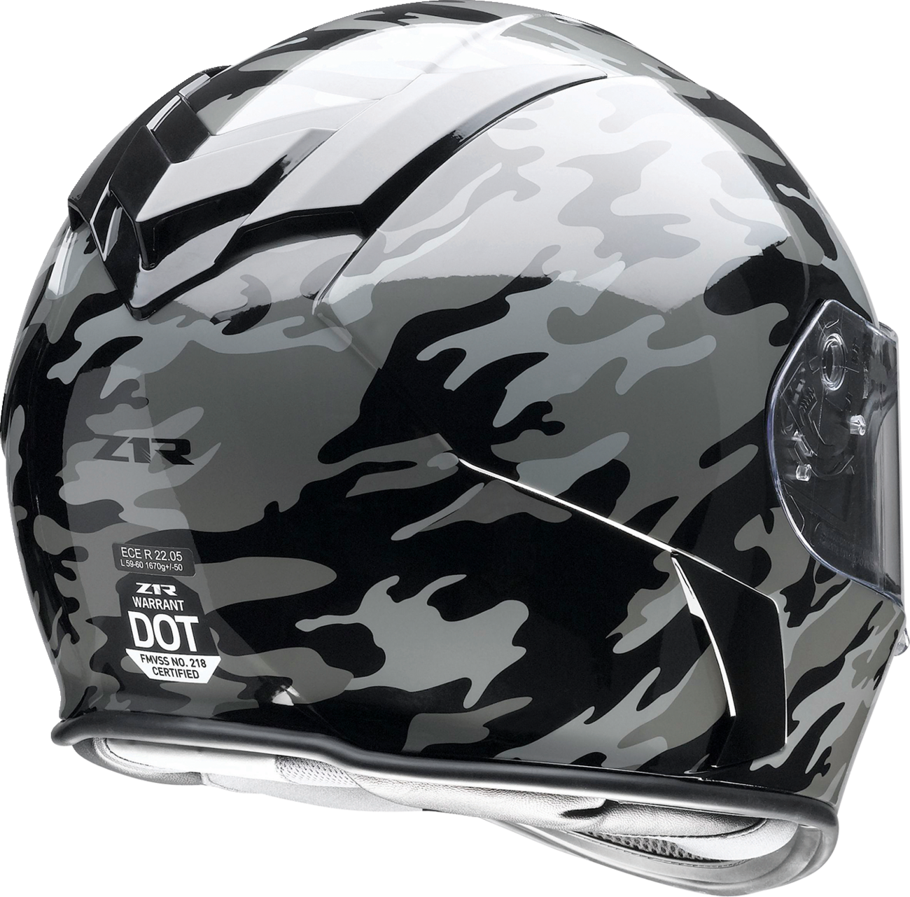 CASCO INTEGRAL Z1R WARRANT CAMUFLADO NEGRO/GRIS