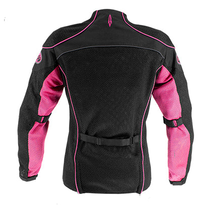 CHAQUETA JOE ROCKET MAJESTIC ROSADO NEGRO PARA DAMA