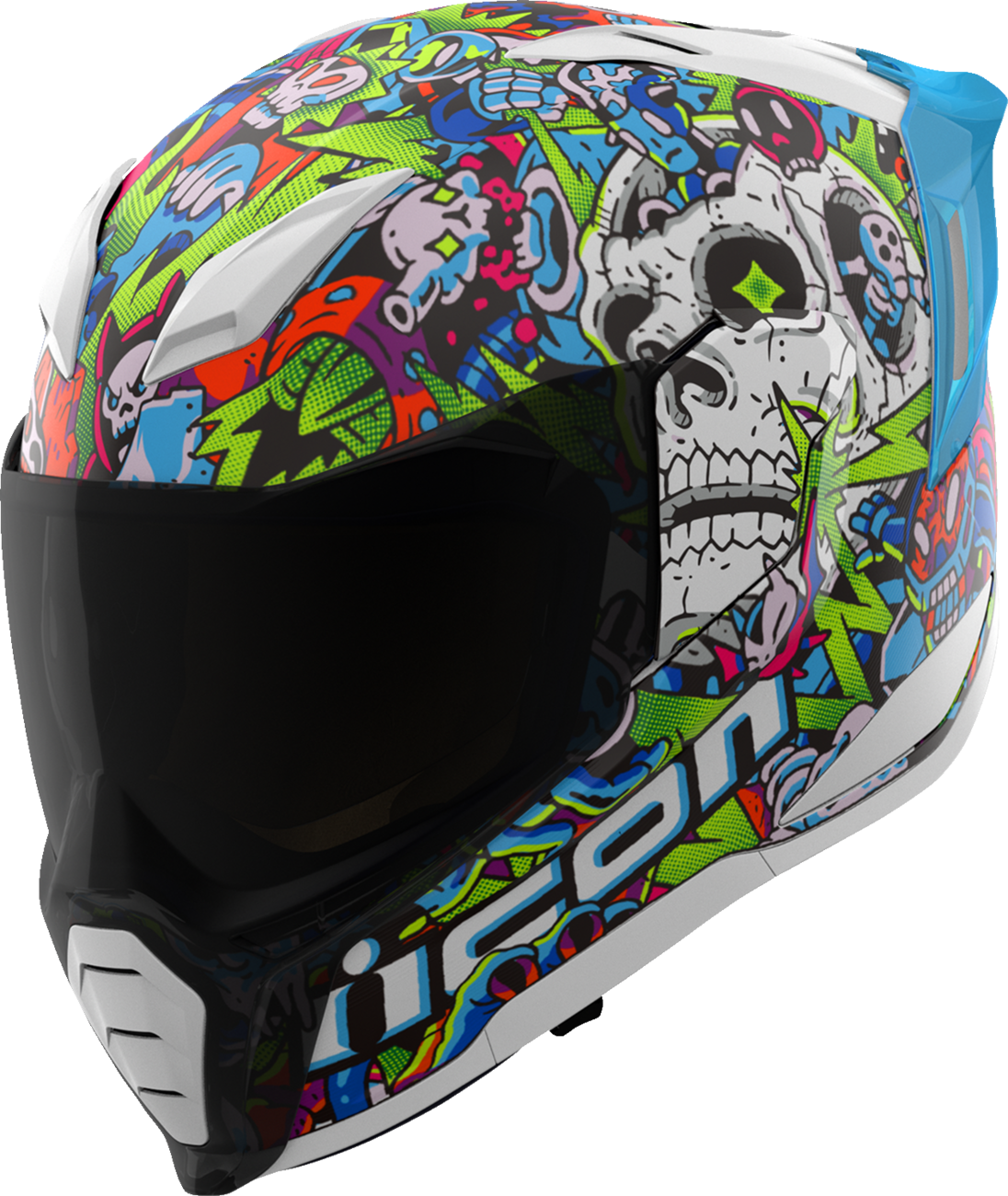 CASCO INTEGRAL ICON ULTRAFLITE DOODLE 3 AZUL