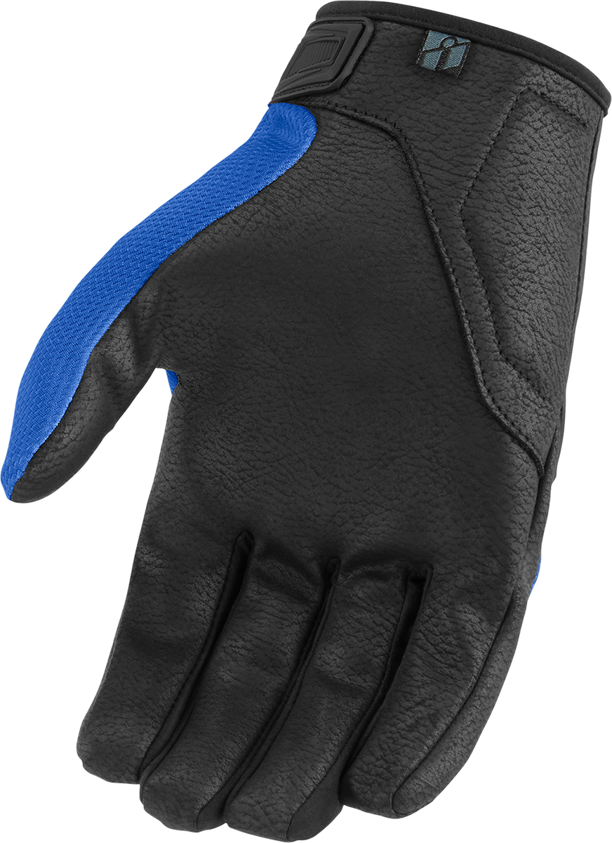 GUANTES ICON HOOLIGAN   CE  AZUL