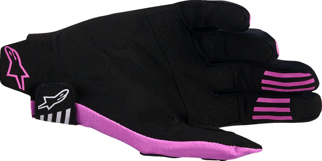 GUANTES ALPINESTARS TECHSTAR NEGRO/GRIS CLARO/MORADO