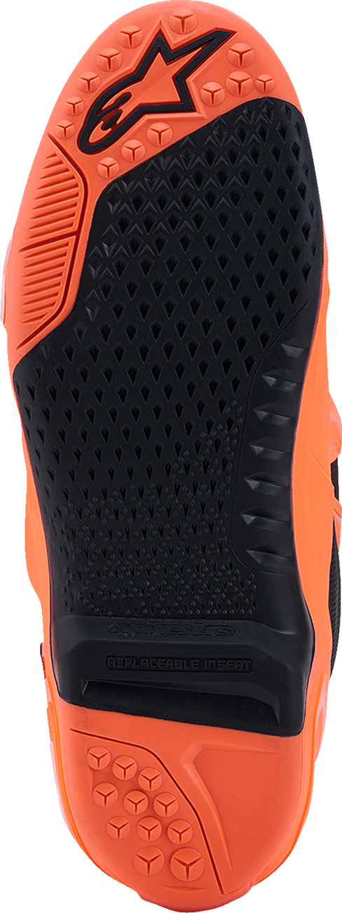BOTAS ALPINESTARS TECH 10 SUPERVENTED NARANJA FLUORESCENTE/NEGRO/BLANCO