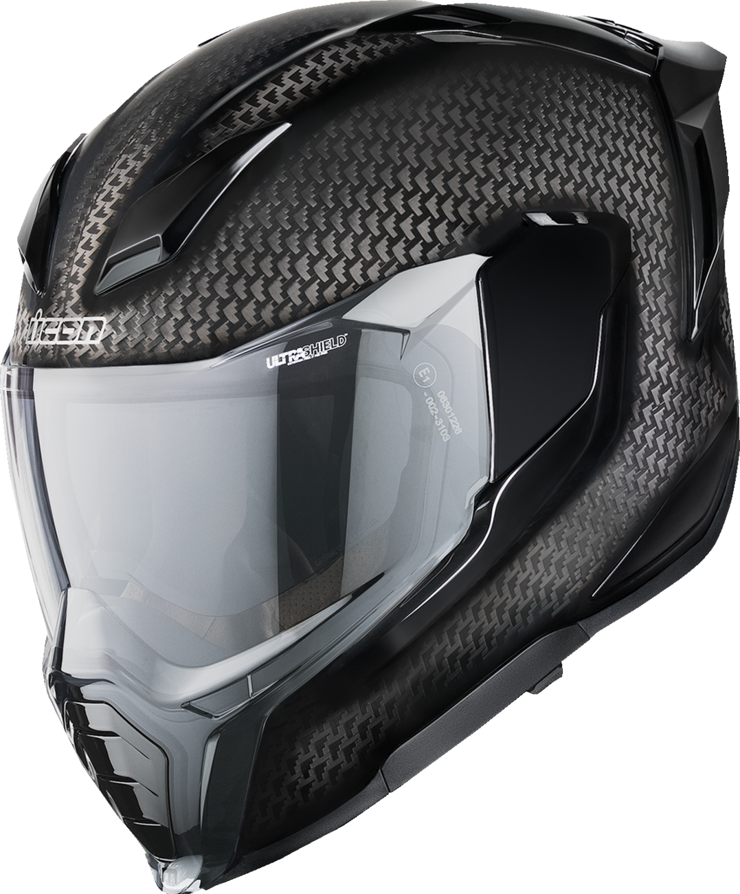 CASCO INTEGRAL ICON ULTRAFLITE CARBONO NEGRO