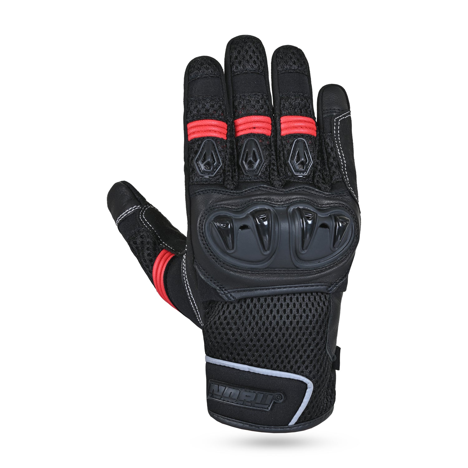 GUANTES NORU KIRYU NEGRO/ROJO