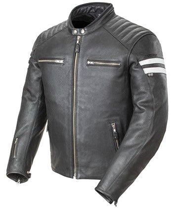 CHAQUETA DE CUERO JOE ROCKET CLASSIC 92 NEGRO/BLANCO
