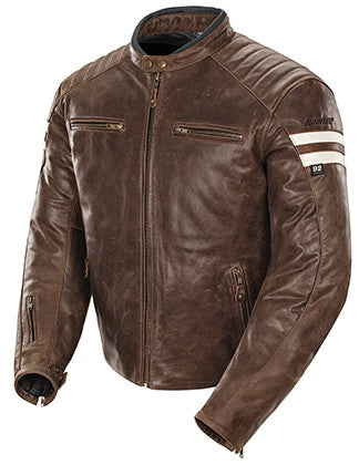 CHAQUETA DE CUERO JOE ROCKET CLASSIC 92 MARRON/CREMA