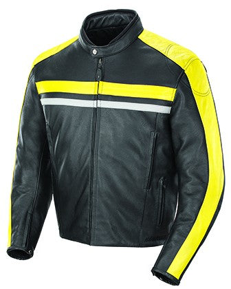 CHAQUETA DE CUERO JOE ROCKET OLD SCHOOL 2.0 NEGRO/AMARILLO