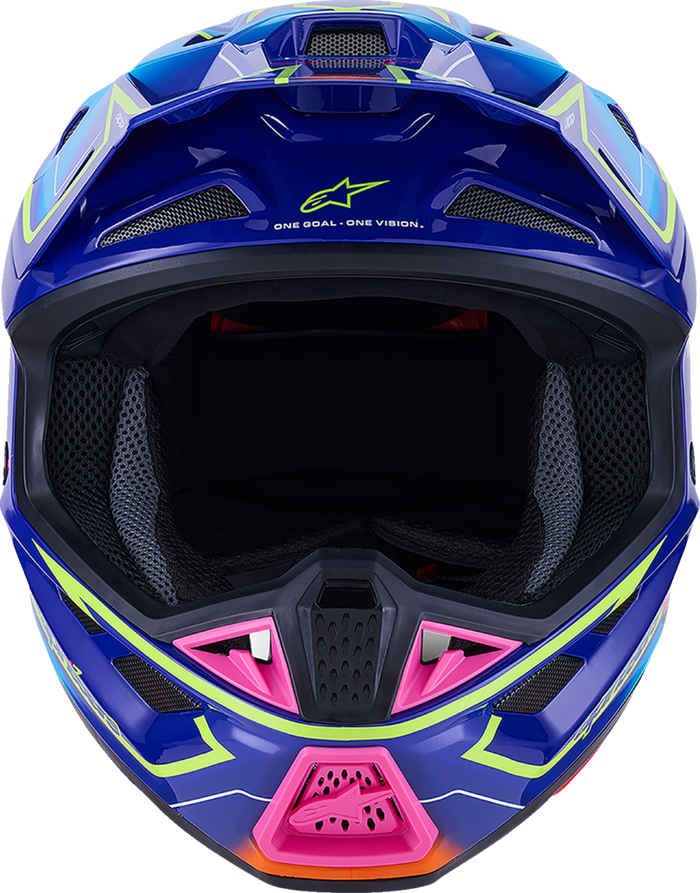 CASCO ALPINESTARS SM7 CAST NEGRO ROSA AMARILLO FLUORESCENTE BRILLANTE