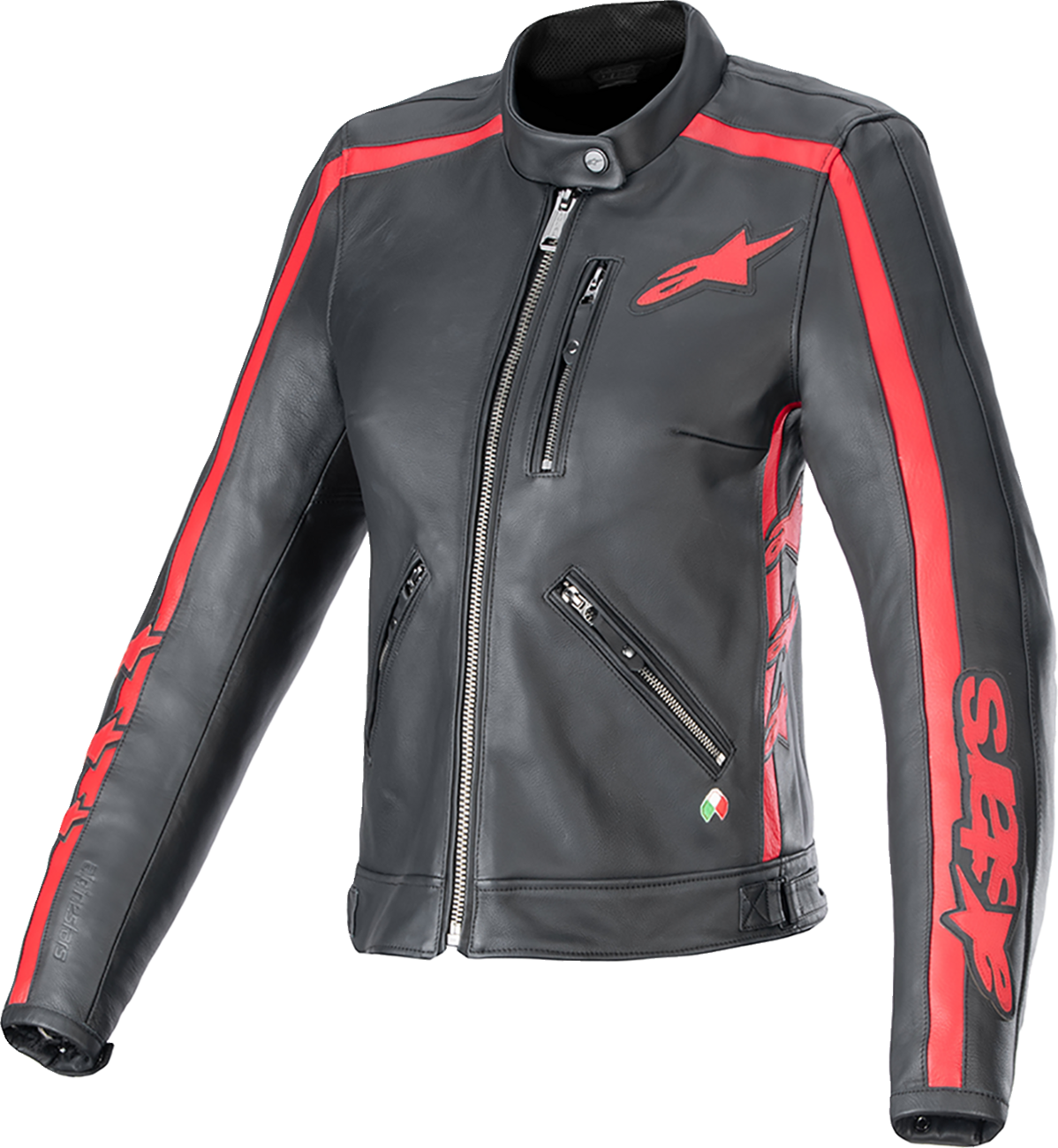 CHAQUETA ALPINESTARS STELLA DYNO CUERO ROJO/NEGRO PARA DAMA
