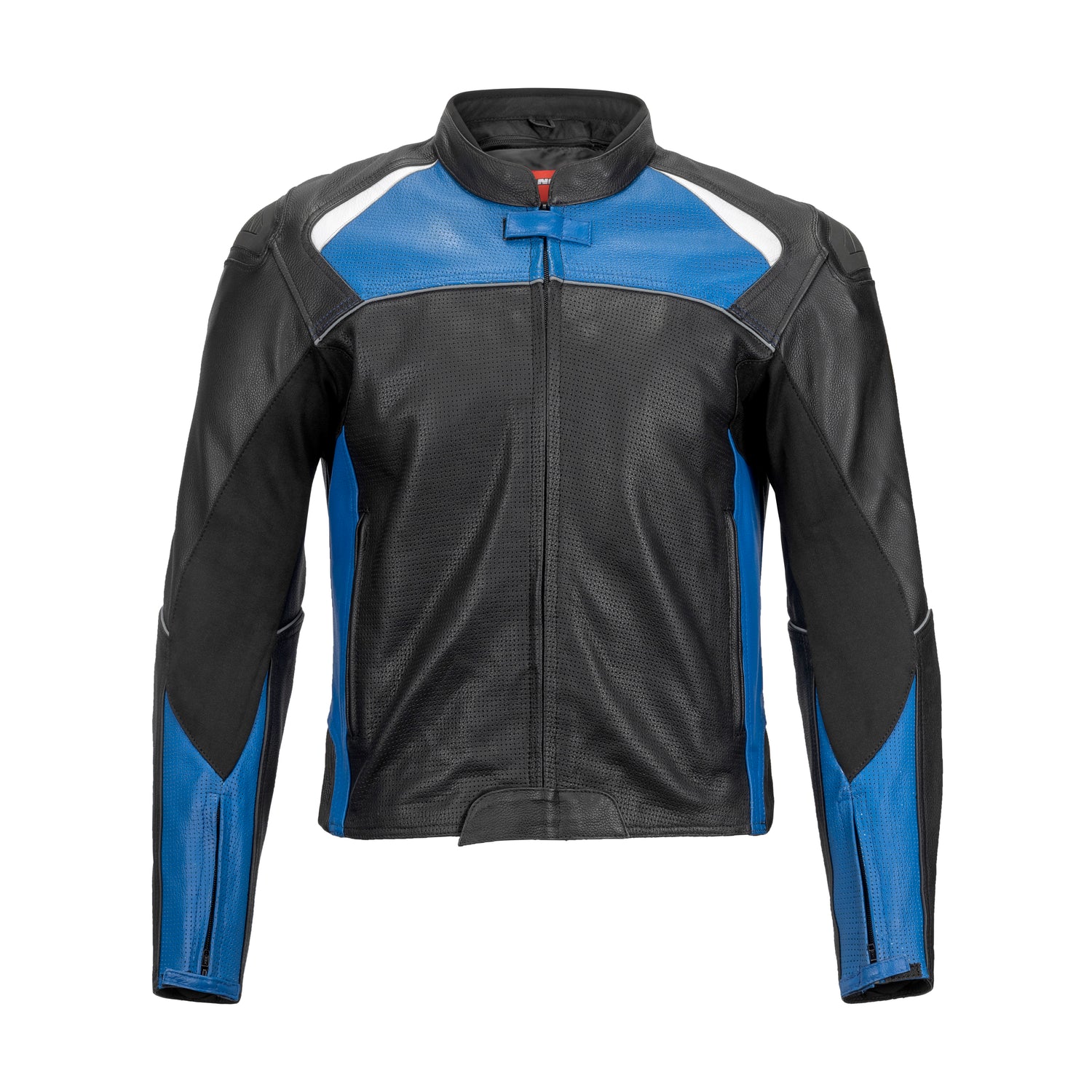 CHAQUETA DE CUERO NORU MARUCHI NEGRO AZUL