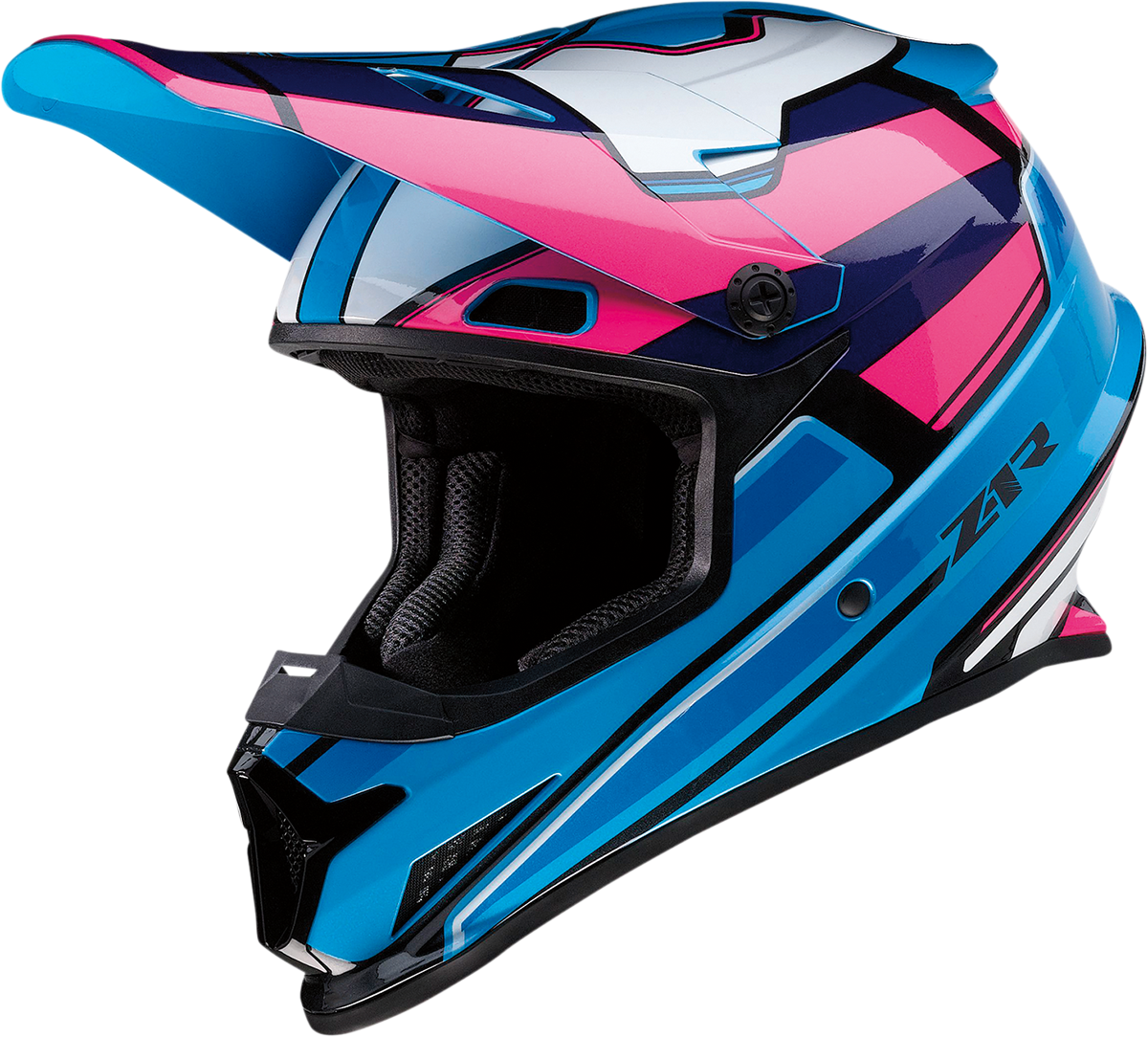 CASCO INTEGRAL Z1R RISE ROSA/AZUL