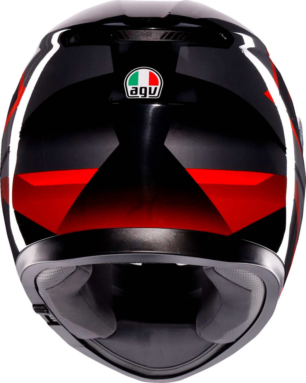 CASCO AGV K3  STRIGA NEGRO ROJO GRIS