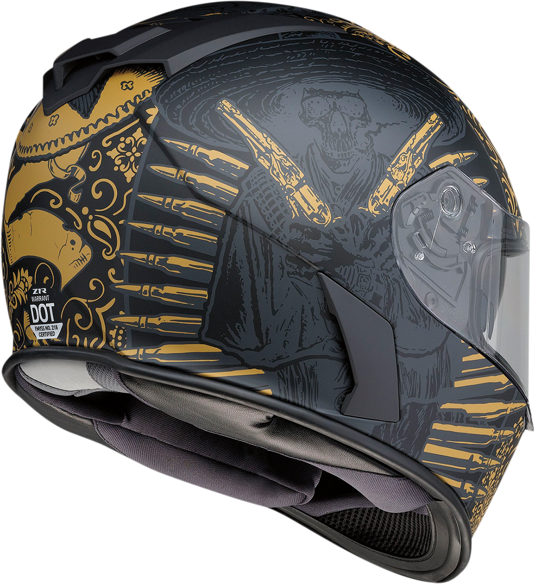 CASCO INTEGRAL Z1R WARRANT SOMBRERO NEGRO