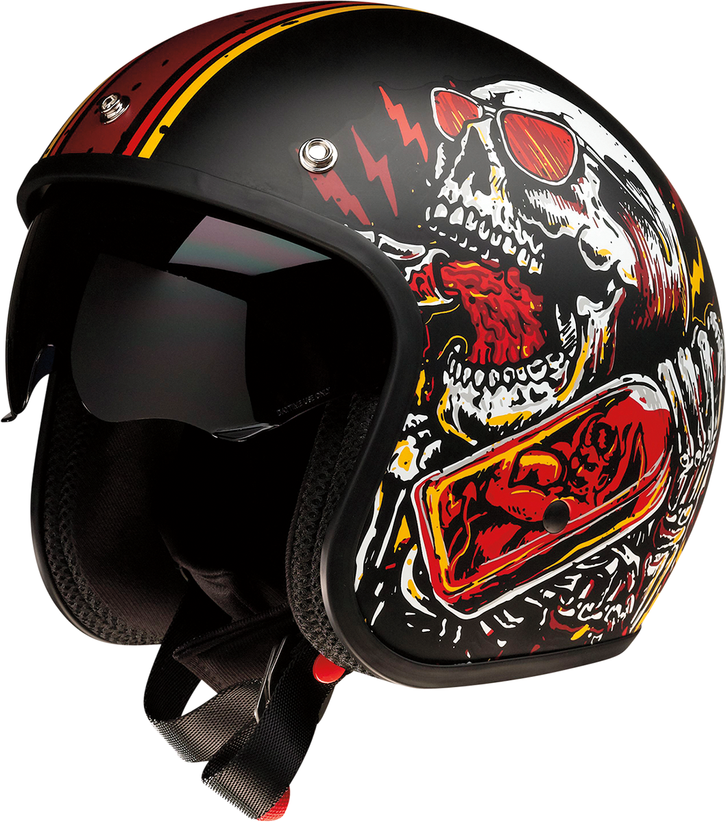 CASCO Z1R SATURN DEVIL MADE ME NEGRO/ROJO