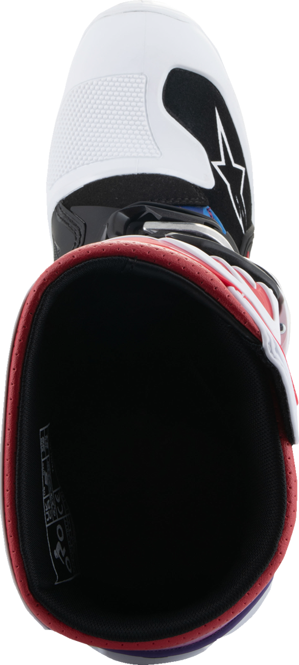 BOTAS ALPINESTARS YOUTH TECH 7S BLANCO NEGRO ROJO/NEGRO BICOLOR PARA NINO