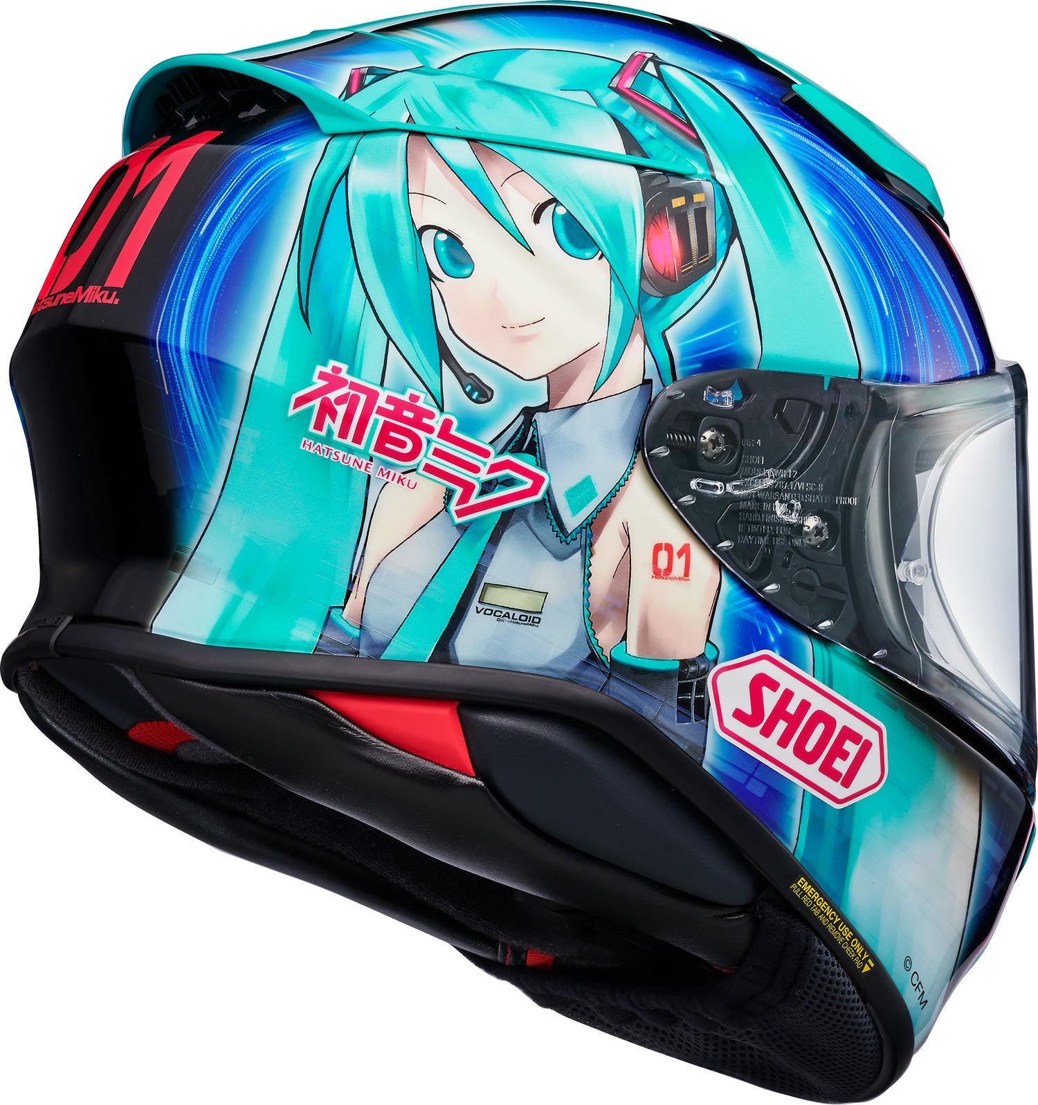 CASCO INTEGRAL SHOEI RF-1400 HATSUNE MIKU VERDE
