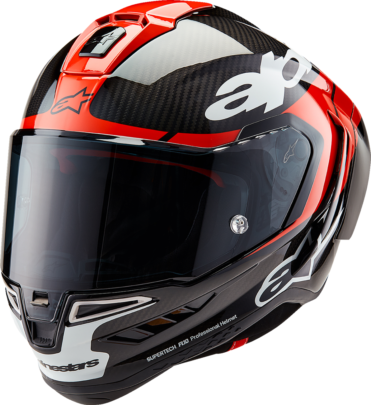 CASCO INTEGRAL ALPINESTARS SUPERTECH R10 ELEMENT CARBONO ROJO/BLANCO