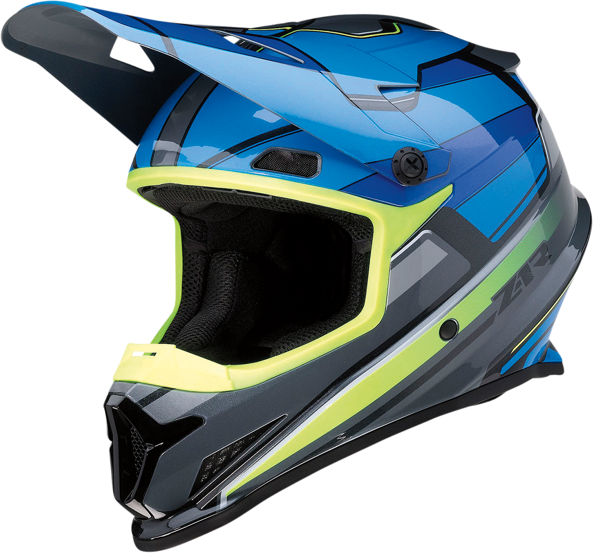 CASCO Z1R RISE AZUL/AMARILLO ALTO VIZ