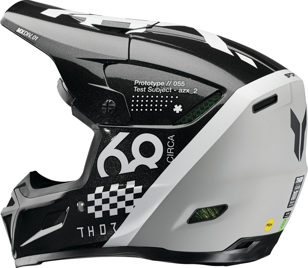 CASCO INTEGRAL THOR REFLEX SPORT RIOT NEGRO/BLANCO